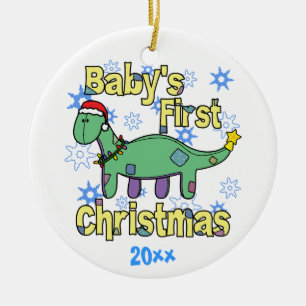 Apatosaurus Baby's First Christmas Ornament
