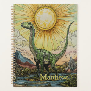 Apatosaurus Dinosaur Illustration Planner