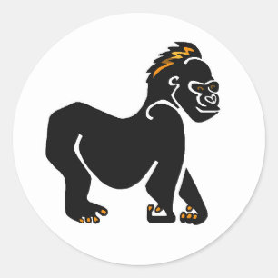 Ape - Cool GORILLA -Primate - Wildlife-Africa Classic Round Sticker