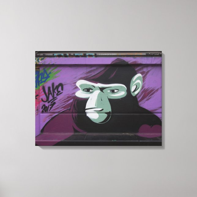 Ape Graffiti Canvas Print (Front)