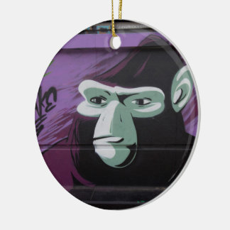 Ape Graffiti Ceramic Tree Decoration