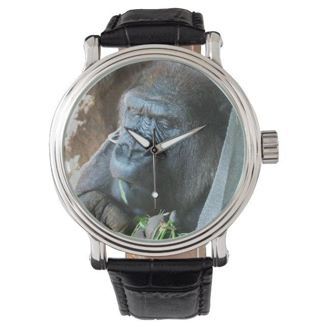 Ape hood ~ Japanese Gorilla Eating Watch (Front)