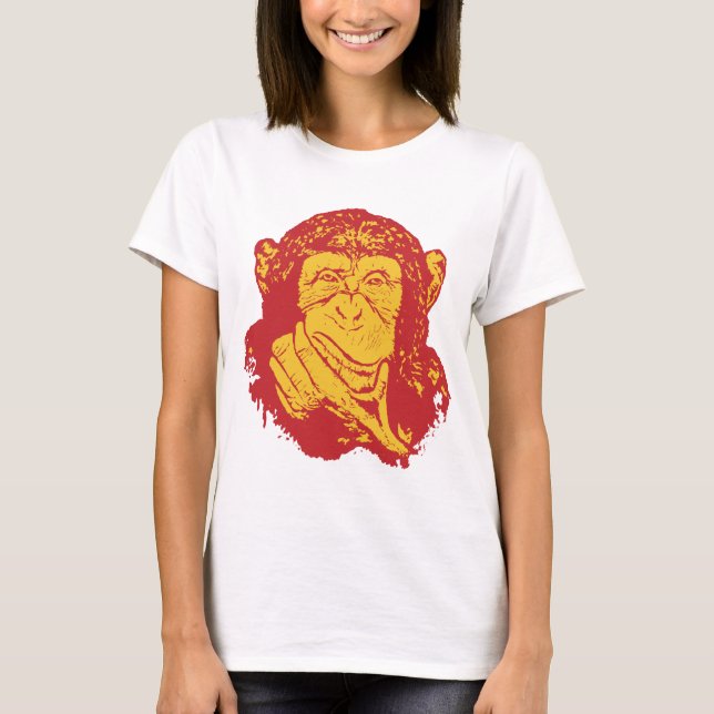 Ape In Deep Thoughts T-Shirt (Front)