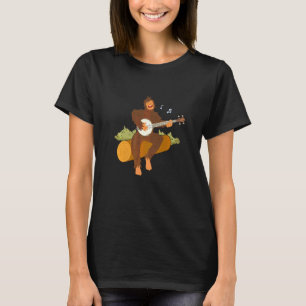 Ape Monkey Playing Banjos Music Strings Instrument T-Shirt