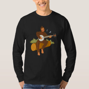 Ape Monkey Playing Banjos Music Strings Instrument T-Shirt