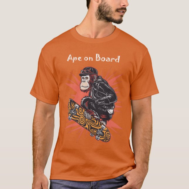 Ape on Board boy T-Shirt (Front)