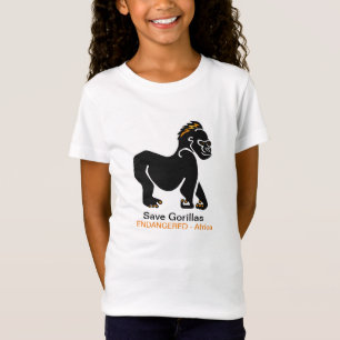 Ape -Save GORILLAS -African endangered wildlife -  T-Shirt