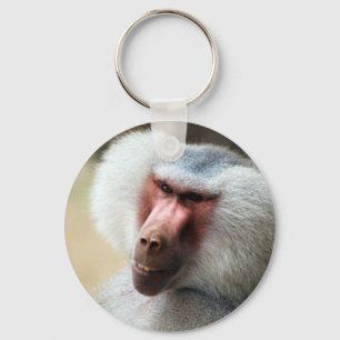 Ape saying howdy key ring