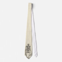 Ape Skeleton with human skulls Tie