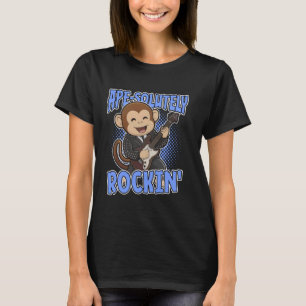 Ape-solutely Rockin' Funny Monkey Electric Guitar T-Shirt