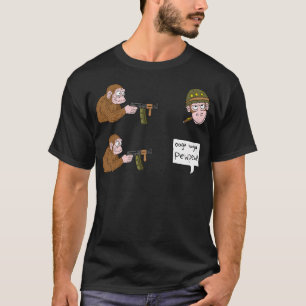 Ape With A Gun Monkey. T-Shirt