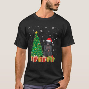 Ape Xmas Tree Lighting Santa Hat Ape Christmas T-Shirt