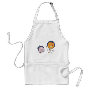 Apeach and Ryan in Space Standard Apron