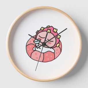 Apeach pool clock