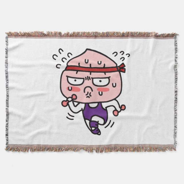 Apeach summer body throw blanket (Front)