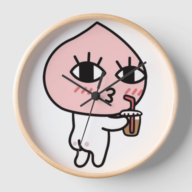 Apeach with Iced Coffee Clock (Front)