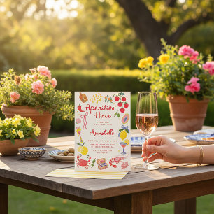 Aperitivo Hour Italian Spritz Happy Hour Birthday Invitation