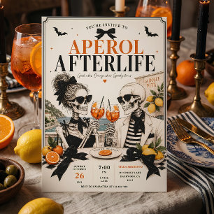 Aperol Afterlife Halloween Cocktail Party Holiday Card