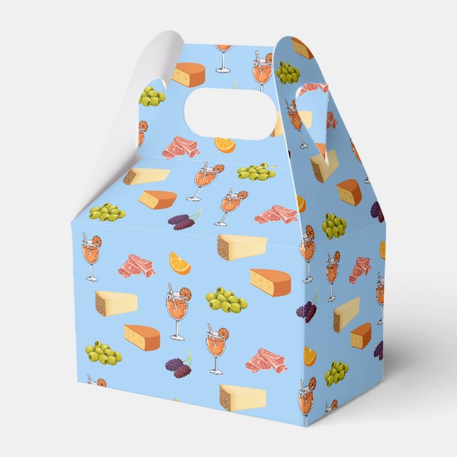 Aperol and Cheese Pattern Favour Box (Front Side)