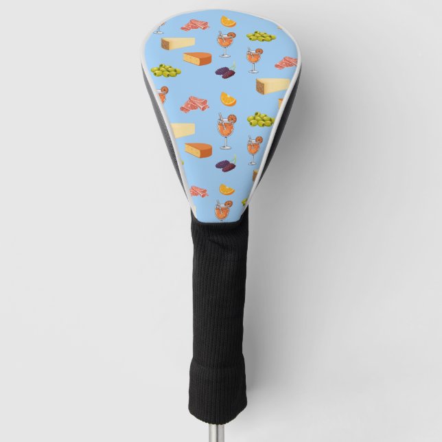 Aperol and Cheese Pattern Golf Head Cover (Front)