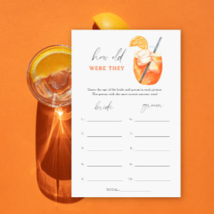 Aperol cocktail - How old were they bridal game