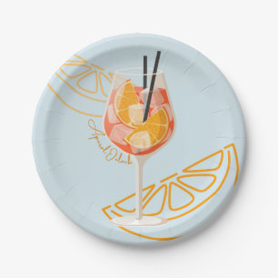 Aperol O'Clock Paper Plate