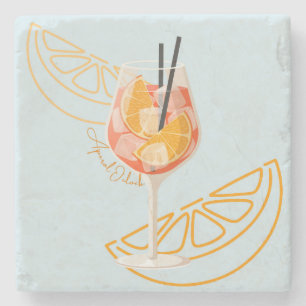    Aperol O'Clock Stone Coaster