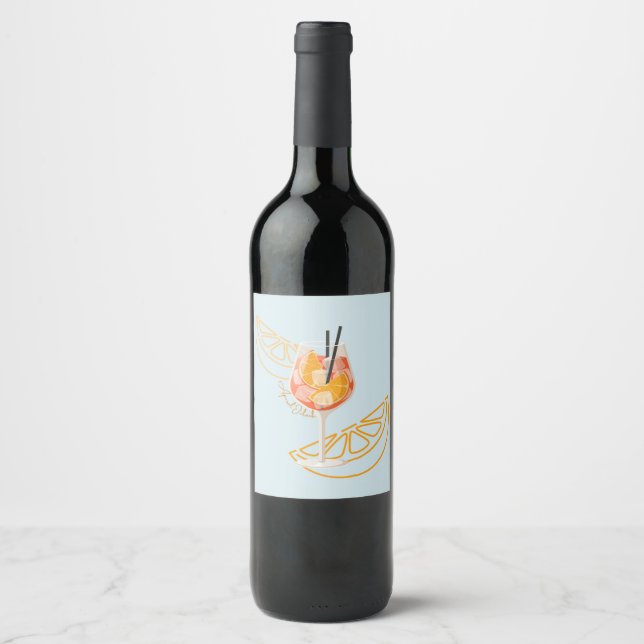 Aperol O'Clock Wine Label (Front)