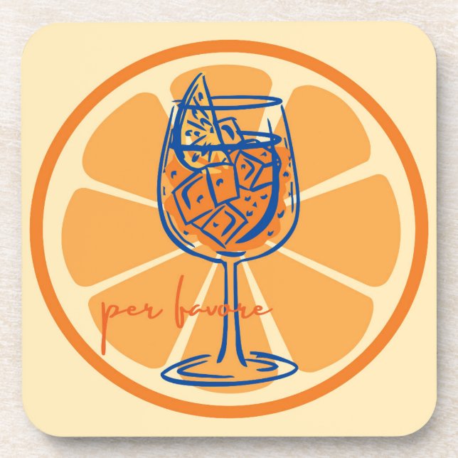 Aperol Per Favore Coaster (Front)