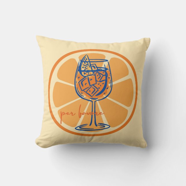 Aperol Per Favore Cushion (Front)