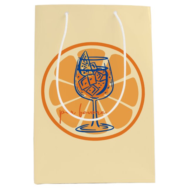 Aperol Per Favore Medium Gift Bag (Front)