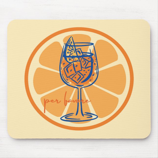 Aperol Per Favore Mouse Mat (Front)