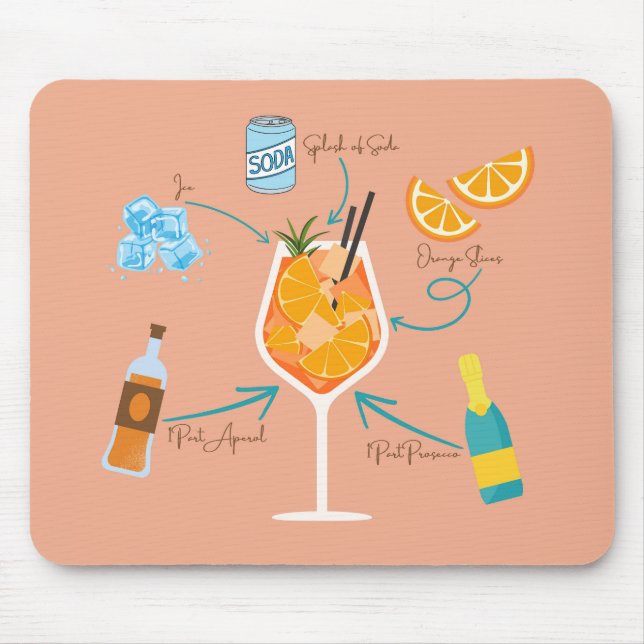 Aperol Recipe Mouse Mat (Front)