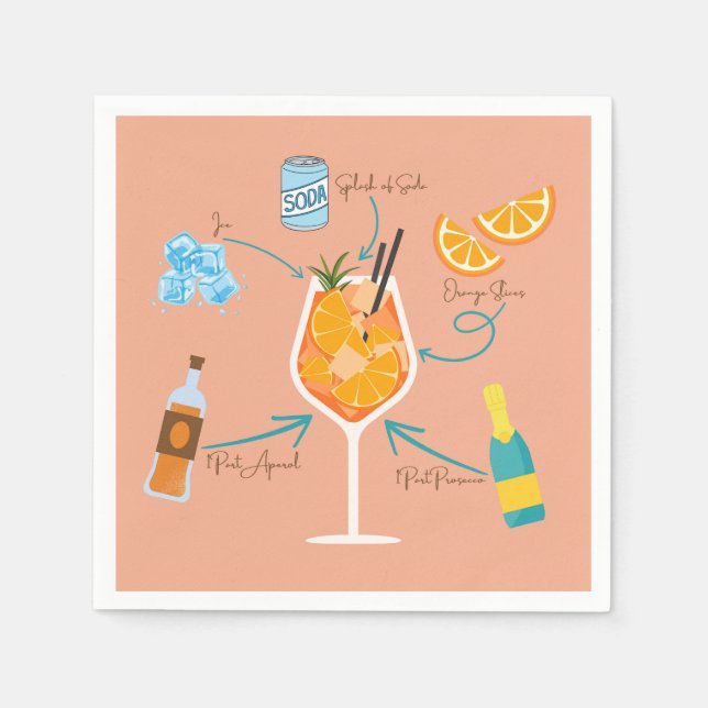 Aperol Recipe Napkin (Front)