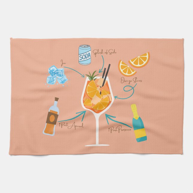 Aperol Recipe Tea Towel (Horizontal)