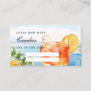 Aperol Spritz Amalfi How Many Bridal Shower Enclosure Card
