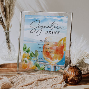 Aperol Spritz Amalfi Sign Signature Drink