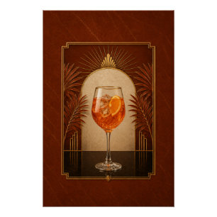 Aperol Spritz Art Deco Poster   Printable Gatsby B