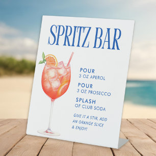 Aperol Spritz Bar Pedestal Sign