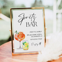 Aperol Spritz Bar Sign, Spritz Cocktail Print