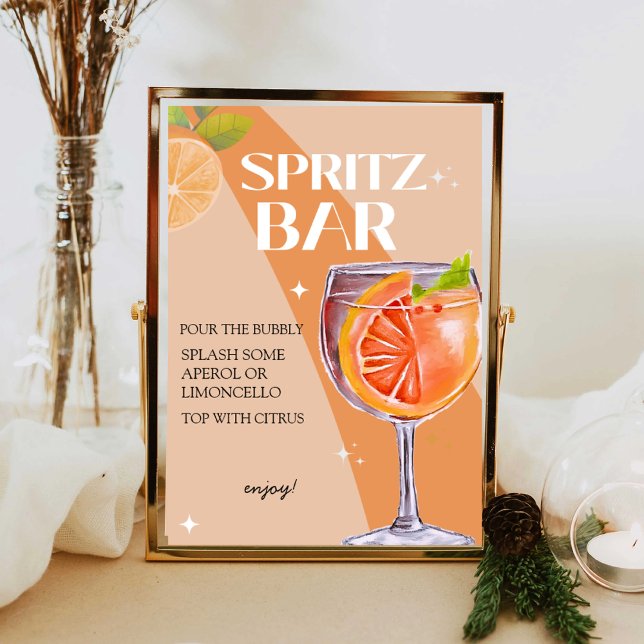 Aperol Spritz Bar Sign, Spritz Cocktail Print (Creator Uploaded)