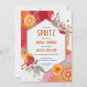 aperol spritz bridal shower invitations