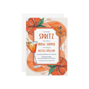 aperol spritz bridal shower invitations