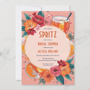 aperol spritz bridal shower invitations
