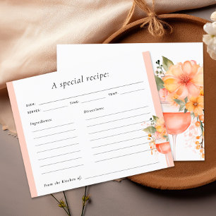 Aperol Spritz Bridal Shower Recipe Card