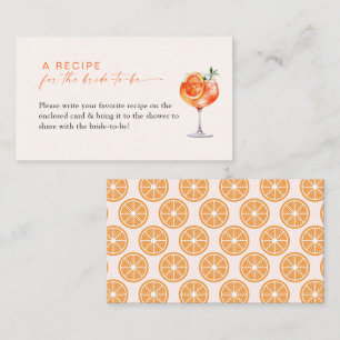 Aperol Spritz Bridal Shower Recipe Request Card