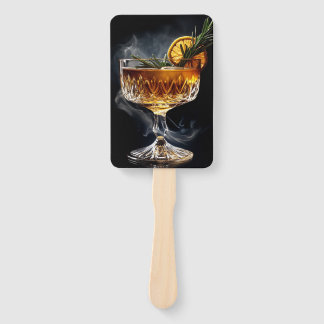 Aperol spritz cocktail on a dark background hand fan