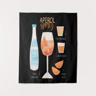 Aperol Spritz Cocktail Tapestry