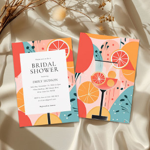 Aperol Spritz Colourful Bridal Shower Invitation