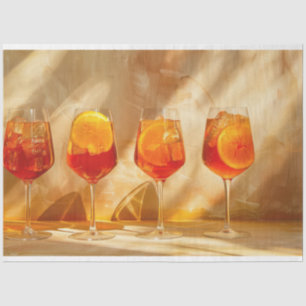 Aperol Spritz Drink Glasses Italy Photo Pattern Tissue Paper